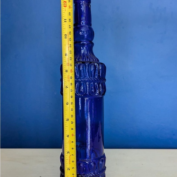 Vintage Colbalt Blue Glass Bottle - Picture 8 of 8
